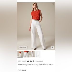 J. Crew Jeans White Wide Leg 26P